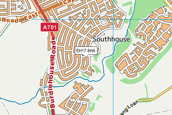 EH17 8HA map - OS VectorMap District (Ordnance Survey)