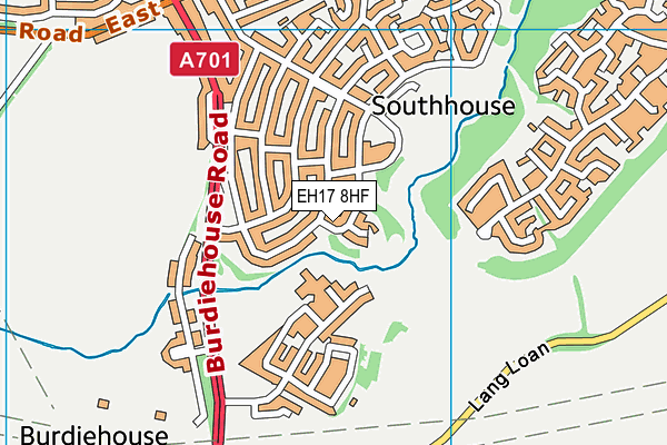 EH17 8HF map - OS VectorMap District (Ordnance Survey)