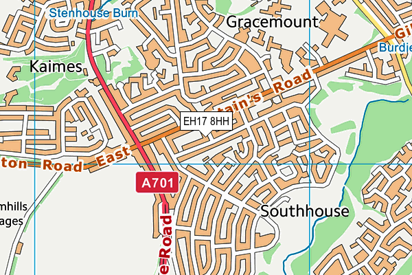 EH17 8HH map - OS VectorMap District (Ordnance Survey)