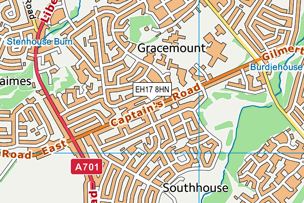 EH17 8HN map - OS VectorMap District (Ordnance Survey)