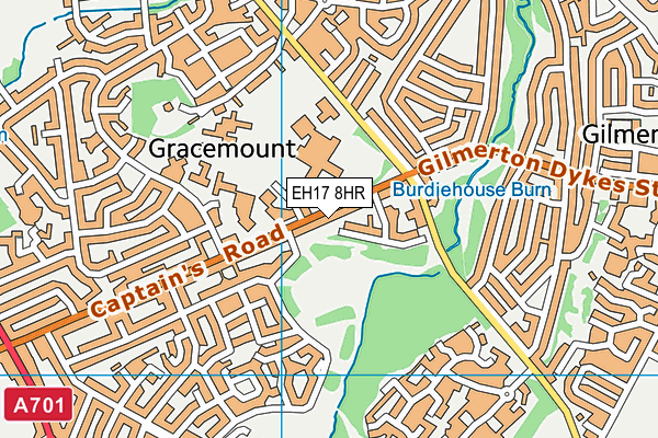 EH17 8HR map - OS VectorMap District (Ordnance Survey)