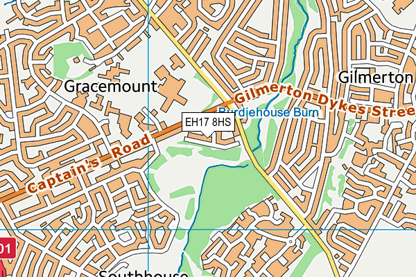 EH17 8HS map - OS VectorMap District (Ordnance Survey)