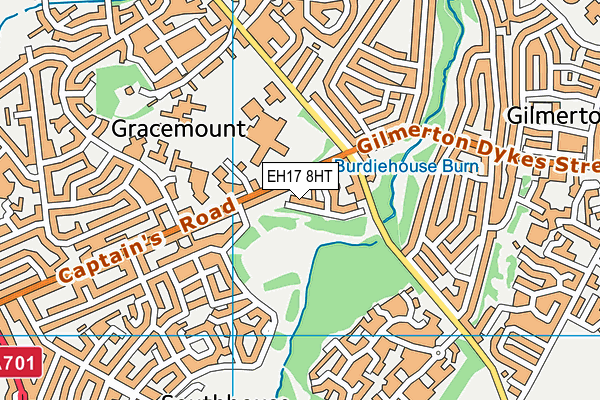 EH17 8HT map - OS VectorMap District (Ordnance Survey)