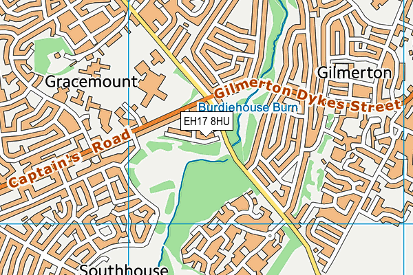 EH17 8HU map - OS VectorMap District (Ordnance Survey)