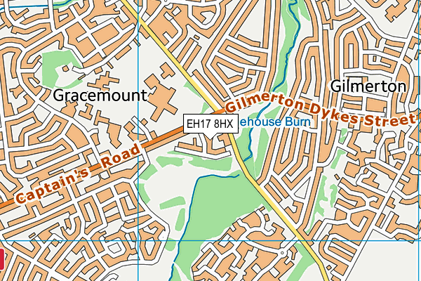 EH17 8HX map - OS VectorMap District (Ordnance Survey)