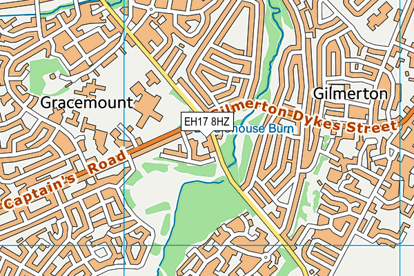 EH17 8HZ map - OS VectorMap District (Ordnance Survey)