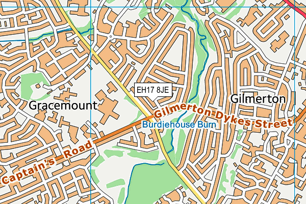 EH17 8JE map - OS VectorMap District (Ordnance Survey)