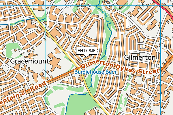 EH17 8JF map - OS VectorMap District (Ordnance Survey)