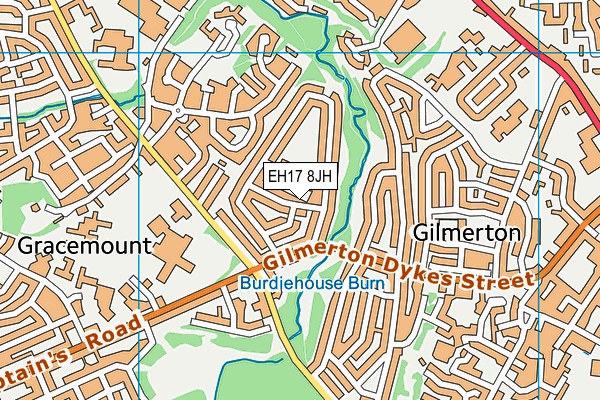 EH17 8JH map - OS VectorMap District (Ordnance Survey)