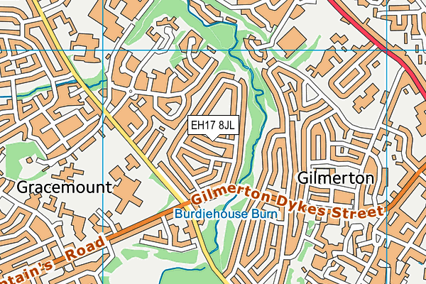 EH17 8JL map - OS VectorMap District (Ordnance Survey)