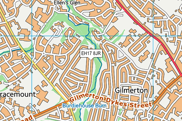 EH17 8JR map - OS VectorMap District (Ordnance Survey)