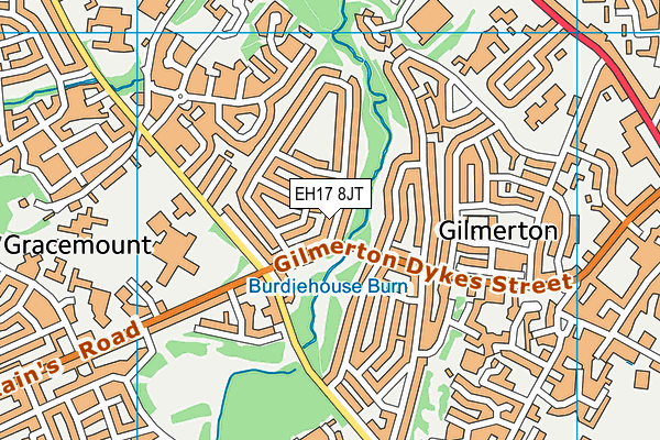 EH17 8JT map - OS VectorMap District (Ordnance Survey)