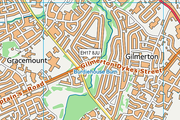 EH17 8JU map - OS VectorMap District (Ordnance Survey)