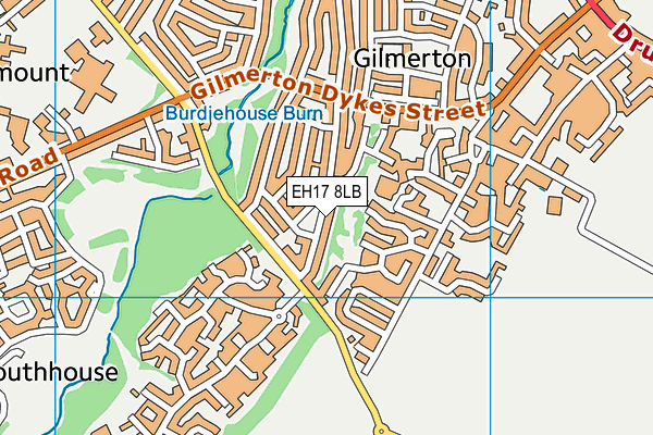 EH17 8LB map - OS VectorMap District (Ordnance Survey)