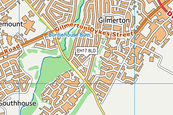 EH17 8LD map - OS VectorMap District (Ordnance Survey)