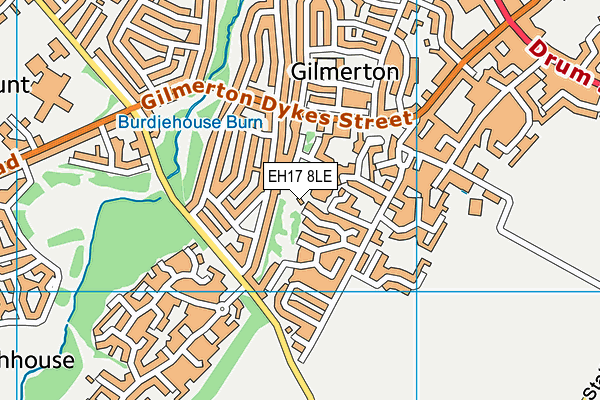 EH17 8LE map - OS VectorMap District (Ordnance Survey)