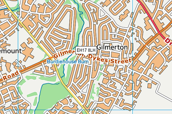 EH17 8LH map - OS VectorMap District (Ordnance Survey)