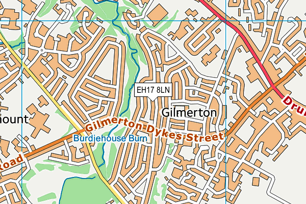 EH17 8LN map - OS VectorMap District (Ordnance Survey)