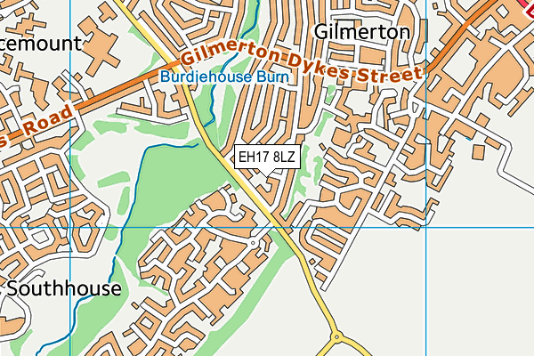 EH17 8LZ map - OS VectorMap District (Ordnance Survey)