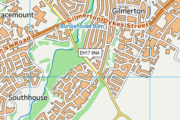 EH17 8NA map - OS VectorMap District (Ordnance Survey)