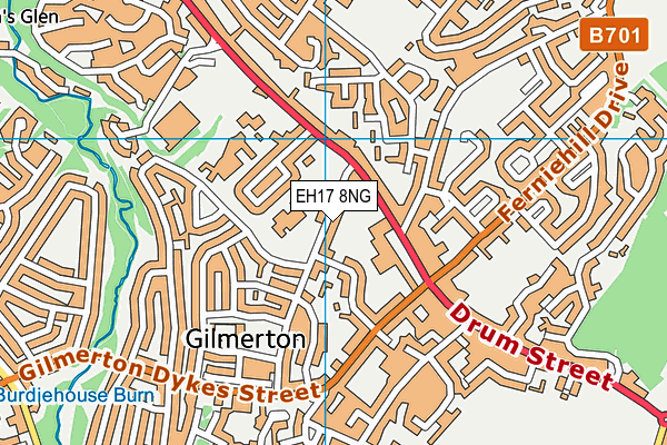 EH17 8NG map - OS VectorMap District (Ordnance Survey)