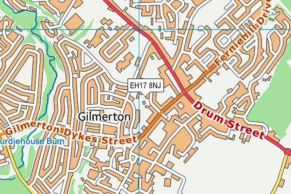 EH17 8NJ map - OS VectorMap District (Ordnance Survey)