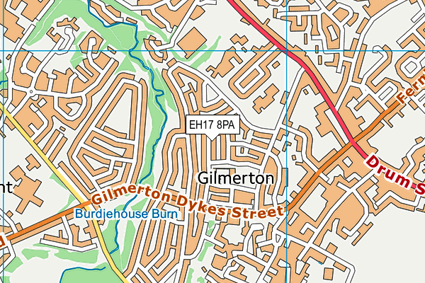 EH17 8PA map - OS VectorMap District (Ordnance Survey)