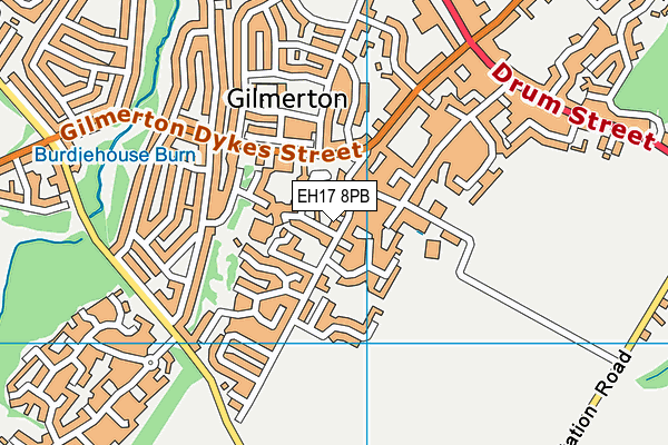 EH17 8PB map - OS VectorMap District (Ordnance Survey)