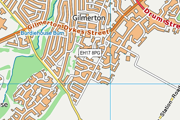 EH17 8PG map - OS VectorMap District (Ordnance Survey)