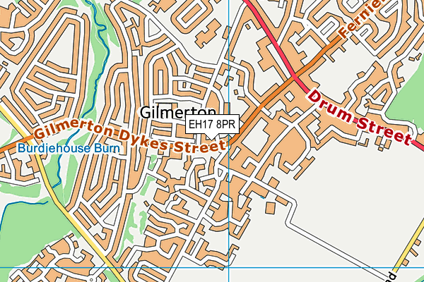 EH17 8PR map - OS VectorMap District (Ordnance Survey)