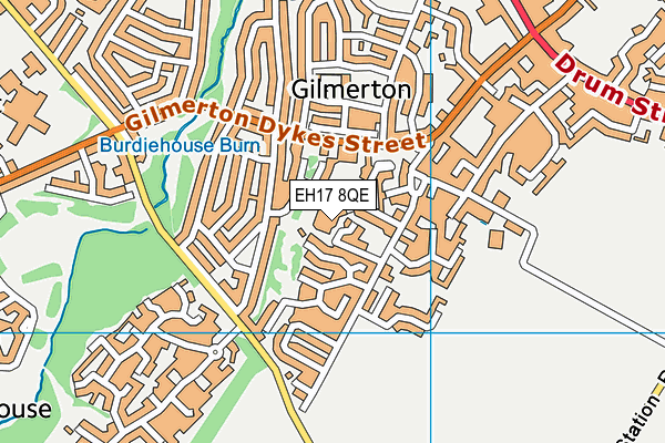 EH17 8QE map - OS VectorMap District (Ordnance Survey)