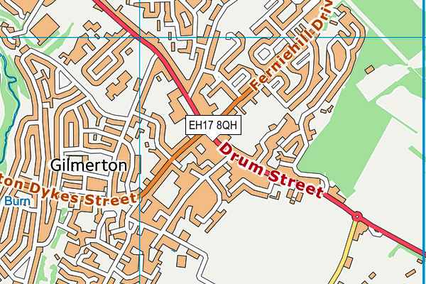 EH17 8QH map - OS VectorMap District (Ordnance Survey)