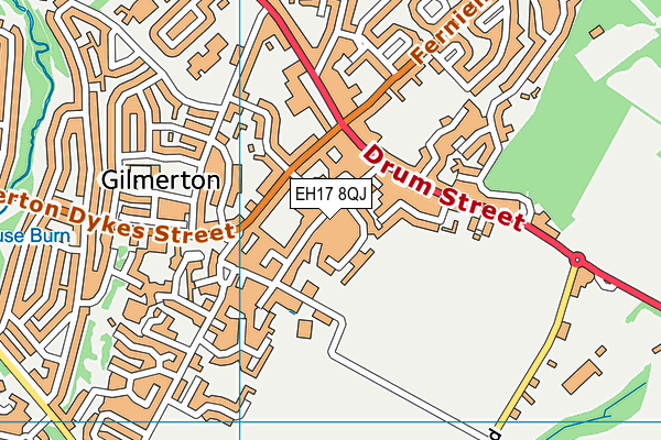 EH17 8QJ map - OS VectorMap District (Ordnance Survey)