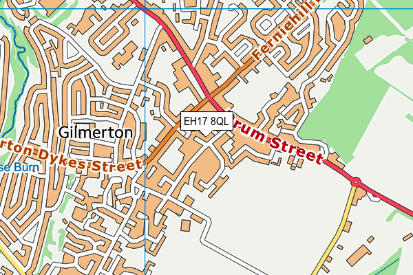 EH17 8QL map - OS VectorMap District (Ordnance Survey)