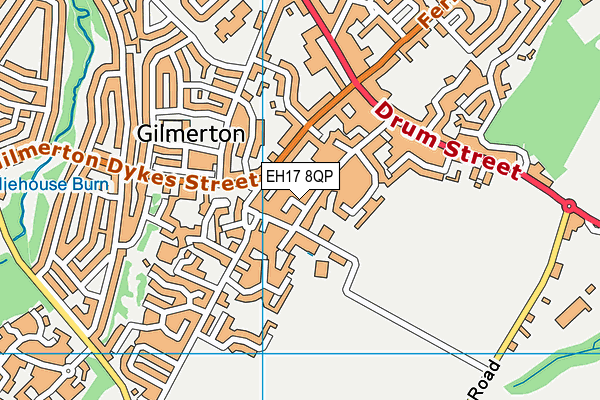 EH17 8QP map - OS VectorMap District (Ordnance Survey)