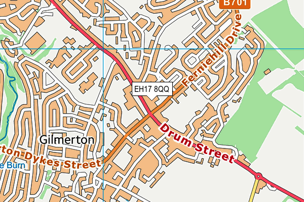 EH17 8QQ map - OS VectorMap District (Ordnance Survey)