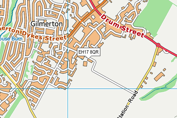 EH17 8QR map - OS VectorMap District (Ordnance Survey)