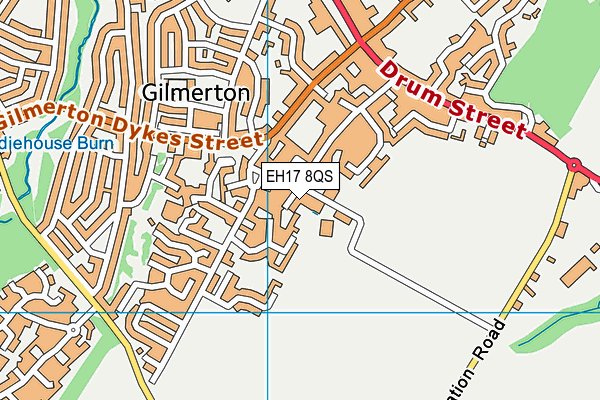 EH17 8QS map - OS VectorMap District (Ordnance Survey)