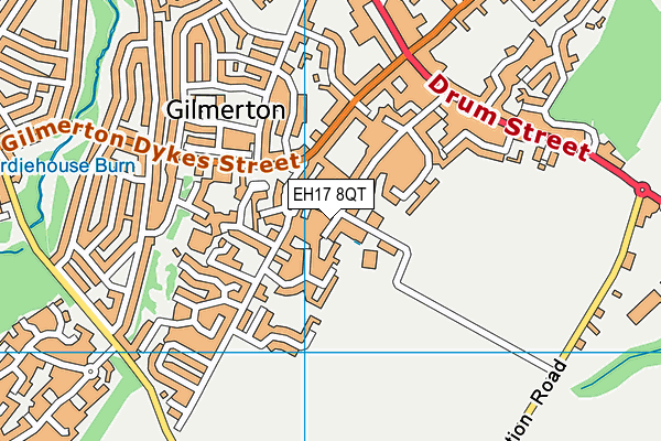 EH17 8QT map - OS VectorMap District (Ordnance Survey)