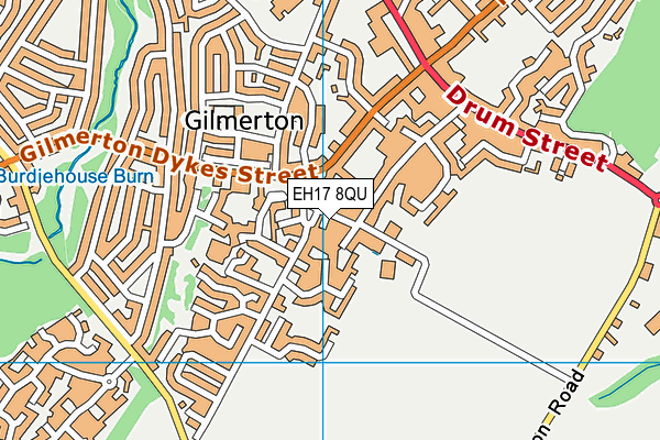 EH17 8QU map - OS VectorMap District (Ordnance Survey)