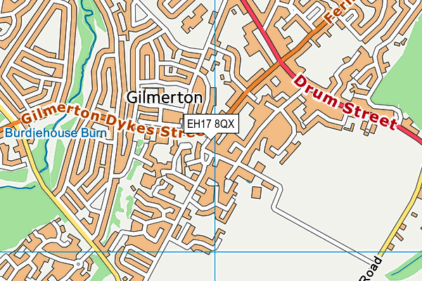 EH17 8QX map - OS VectorMap District (Ordnance Survey)