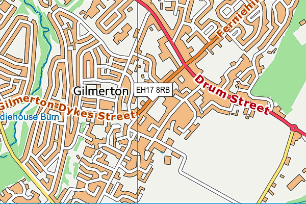 EH17 8RB map - OS VectorMap District (Ordnance Survey)