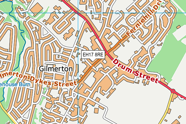 EH17 8RE map - OS VectorMap District (Ordnance Survey)