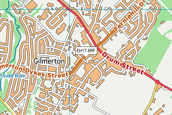 EH17 8RF map - OS VectorMap District (Ordnance Survey)