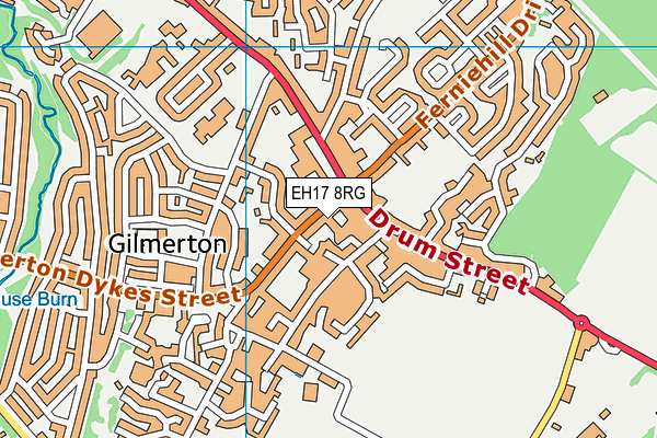 EH17 8RG map - OS VectorMap District (Ordnance Survey)