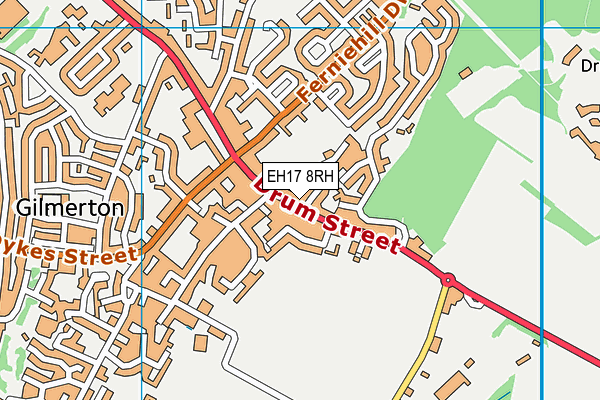 EH17 8RH map - OS VectorMap District (Ordnance Survey)