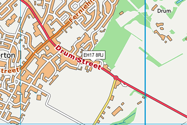 EH17 8RJ map - OS VectorMap District (Ordnance Survey)