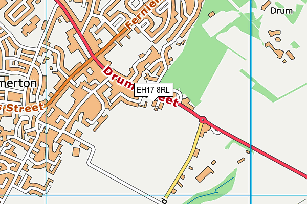 EH17 8RL map - OS VectorMap District (Ordnance Survey)