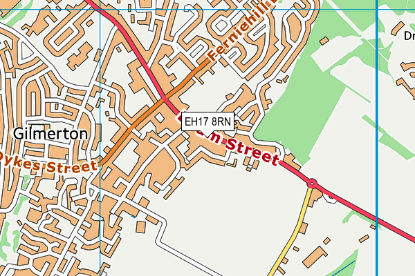 EH17 8RN map - OS VectorMap District (Ordnance Survey)