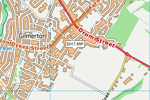 EH17 8RP map - OS VectorMap District (Ordnance Survey)